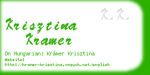 krisztina kramer business card